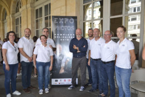 Expositin photos organisée par la ville de Bordeaux pour présenter les actions de Pompiers Solidaires