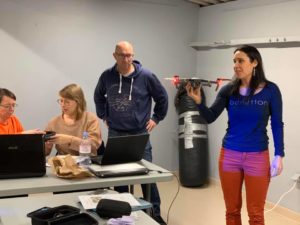 présentation d'un drone lors du conseil d'administration de pompiers solidaires